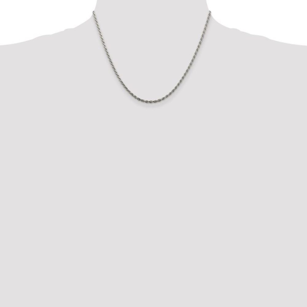 Sterling Silver Rutgers XL Initial R Necklace - 20 Inch - Picture 3 of 7